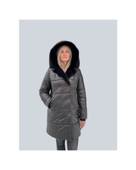 Electrastyle Пальто демисезон/зима силуэт прямой средней длины размер 44