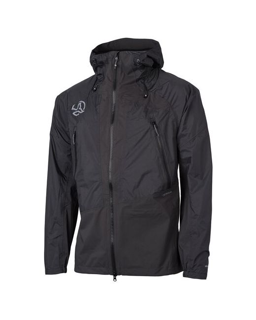 Ternua Туристическая куртка средней длины силуэт свободный мембранная водонепроницаемая ветрозащитная регулируемый капюшон карманы размер L черный