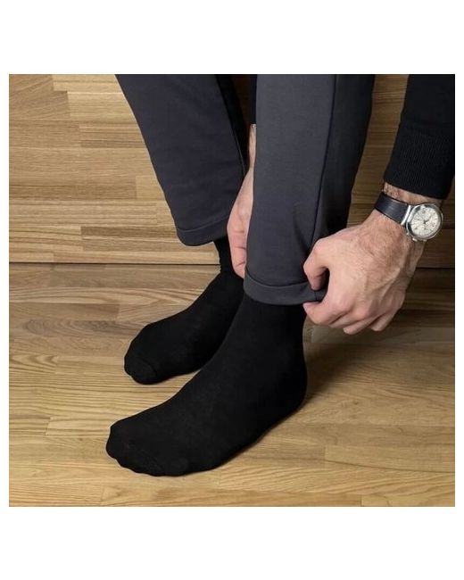 Уют носки 3 пары высокие нескользящие размер 41-43 черный