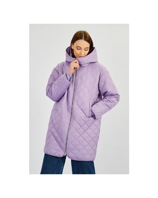 Baon Куртка демисезон/зима удлиненная силуэт свободный капюшон карманы утепленная вентиляция водонепроницаемая ветрозащитная стеганая размер 52