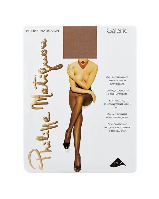 Phillipe Matignon Колготки Galerie 40 den с ластовицей матовые размер