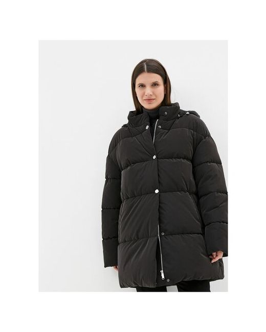 Maritta Куртка демисезон/зима укороченная силуэт прямой стеганая капюшон карманы подкладка размер 48