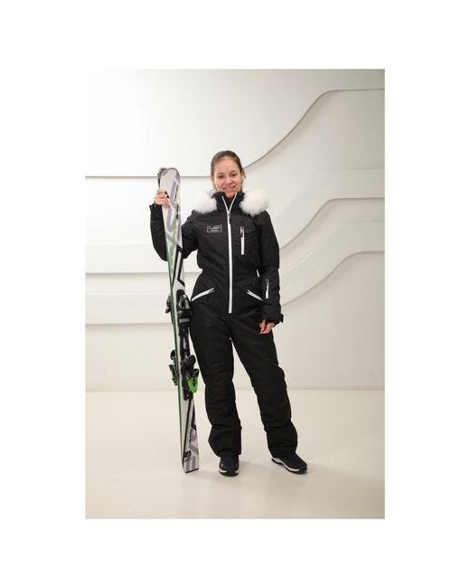 Sunenergy+ Комбинезон Sunenergy для сноубординга зимний силуэт прямой карманы капюшон мембранный размер 44-170 черный