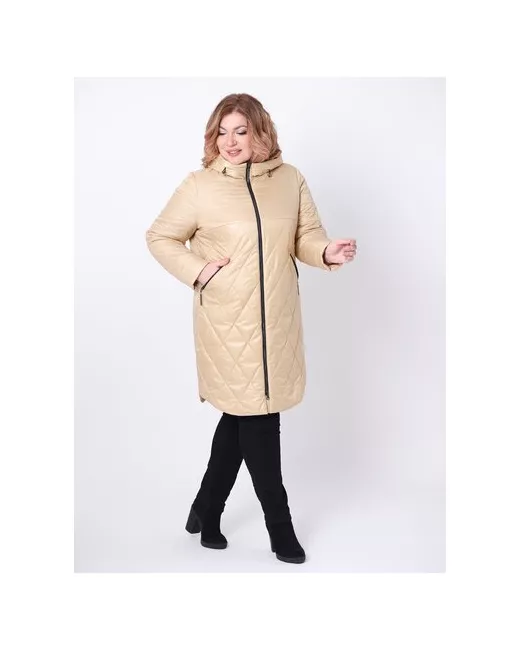 Karmel Style Пальто демисезонное силуэт прямой удлиненное размер 60