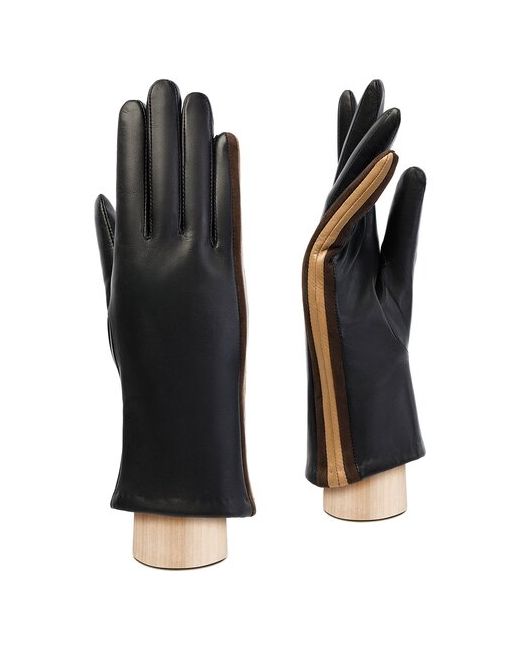 Eleganzza Перчатки зимние натуральная кожа подкладка размер 8L черный