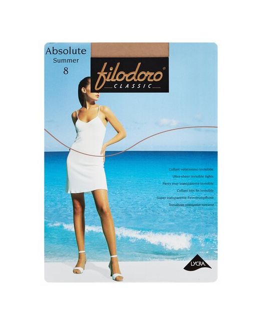 Filodoro Колготки Classic Absolute Summer 8 den с ластовицей размер