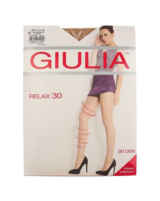 Giulia Колготки Relax 30 den с ластовицей шортиками размер