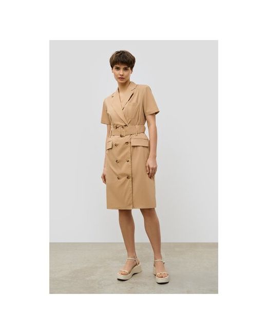 Baon Платье-пиджак повседневное полуприлегающее до колена карманы размер 46