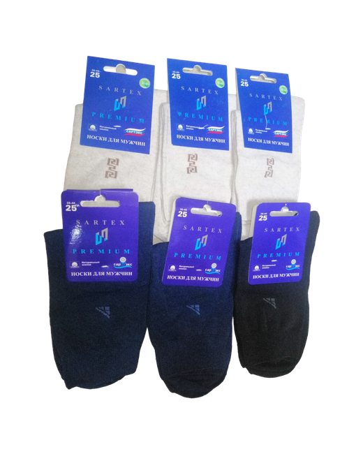 Сартэкс носки классические размер 25 синий черный