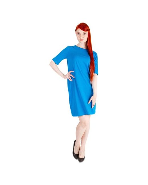 Trend Платье-футболка повседневное свободный силуэт мини размер 170-9246