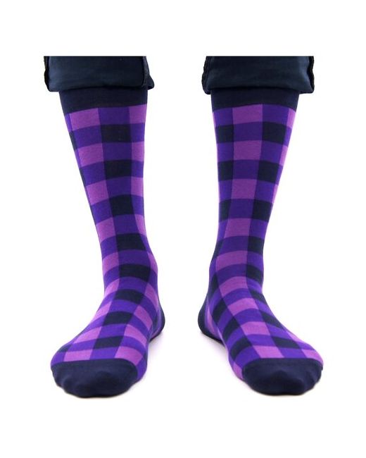 Tezido носки 1 пара высокие размер 41-46 фиолетовый черный