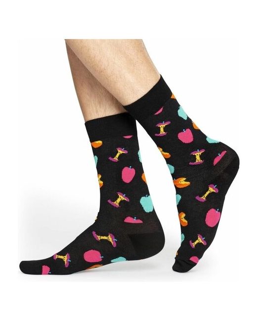 Happy Socks Носки унисекс 1 пара классические размер 25 черный мультиколор