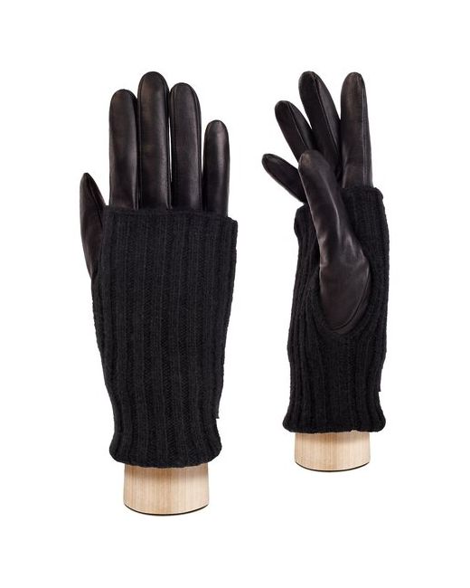 Eleganzza Перчатки зимние натуральная кожа подкладка размер 7.5M черный