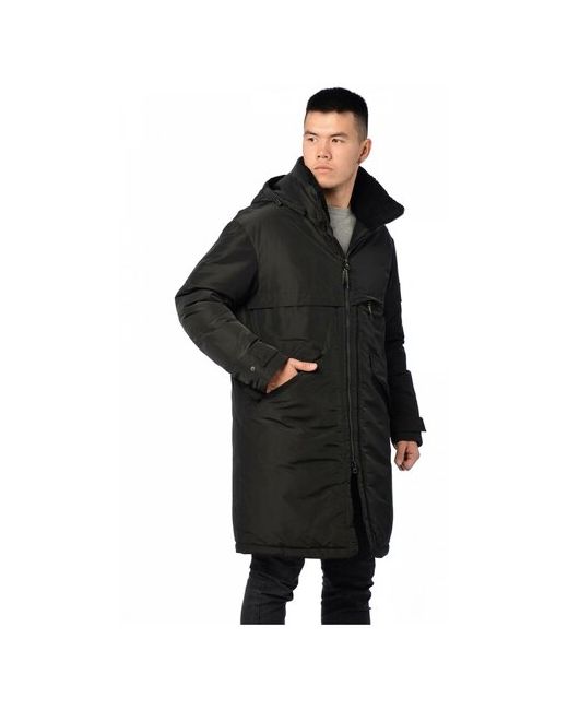 Malidinu Куртка зимняя внутренний карман капюшон карманы манжеты размер 54