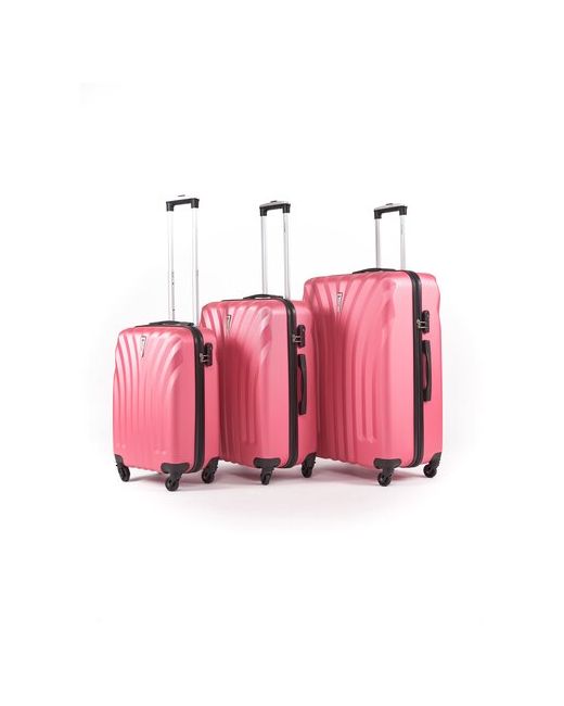 Lacase Комплект чемоданов 3 шт. пластик ABS-пластик рифленая поверхность 100 л размер S