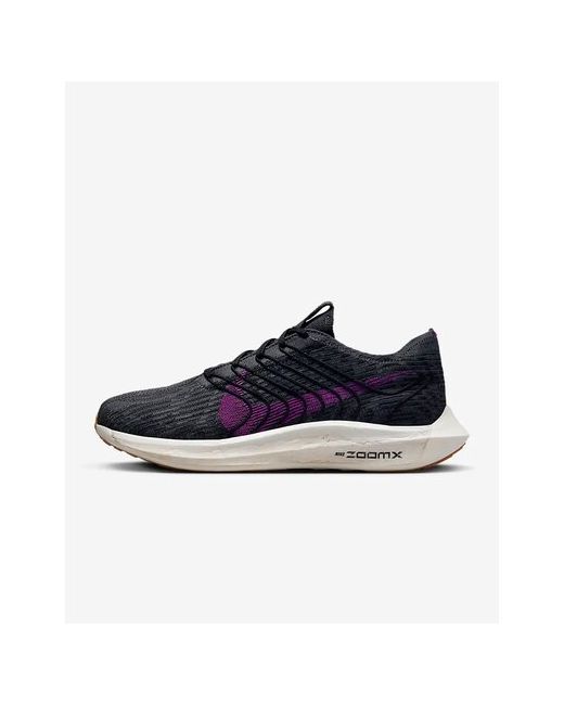 Nike Кроссовки беговые воздухопроницаемые нескользящая подошва размер 8.5US черный фиолетовый