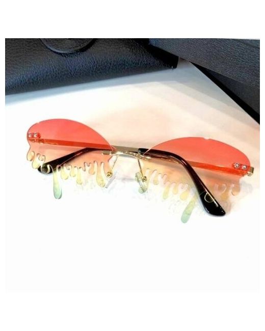 Партагас Солнцезащитные очки узкие оправа с защитой от УФ для золотой