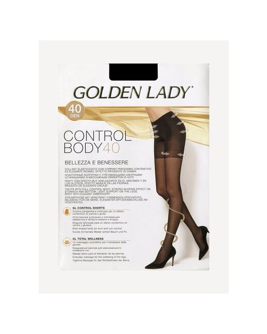GoldenLady Колготки Control Body 40 den с ластовицей утягивающие шортиками размер