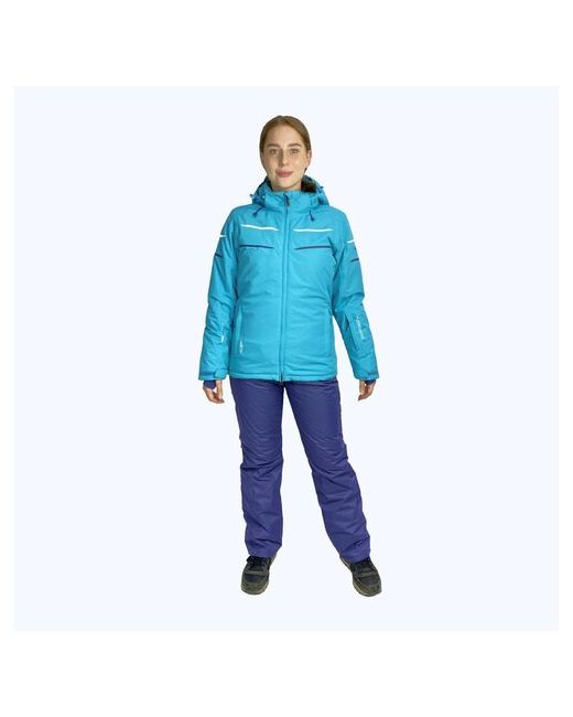 Snow Headquarter Комплект с брюками зимний карманы карман для ски-пасса капюшон мембранный утепленный размер S
