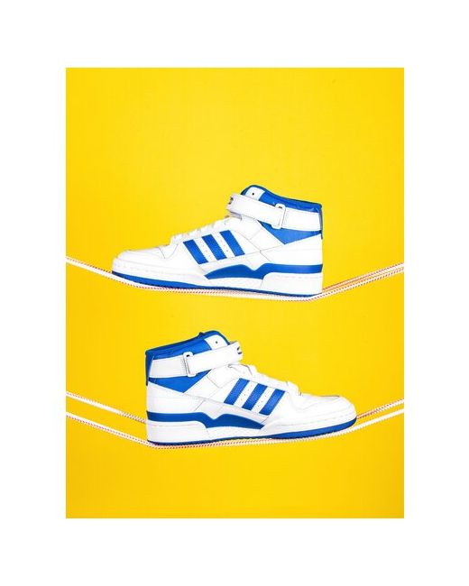 adidas Originals Кроссовки демисезонные баскетбольные волейбольные повседневные натуральная кожа размер 40 RU голубой