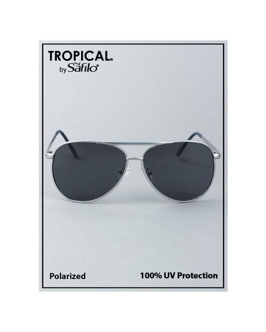 Tropical Солнцезащитные очки авиаторы оправа пластик с защитой от УФ поляризационные для серебряный