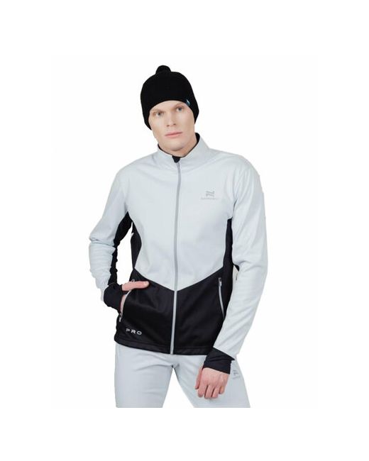 Nordski Куртка средней длины силуэт прямой карманы влагоотводящая ветрозащитная быстросохнущая без капюшона воздухопроницаемая размер XL черный