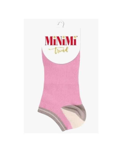 Minimi носки укороченные нескользящие размер 35-38 23-25 розовый
