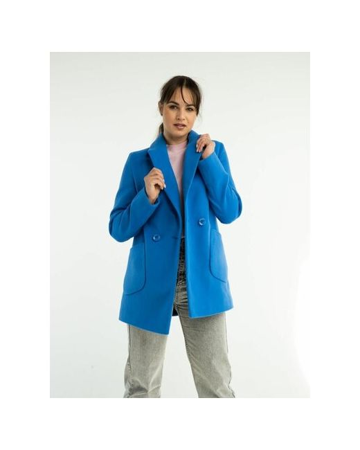 Дюто Пальто-пиджак демисезонное силуэт прямой укороченное размер 42