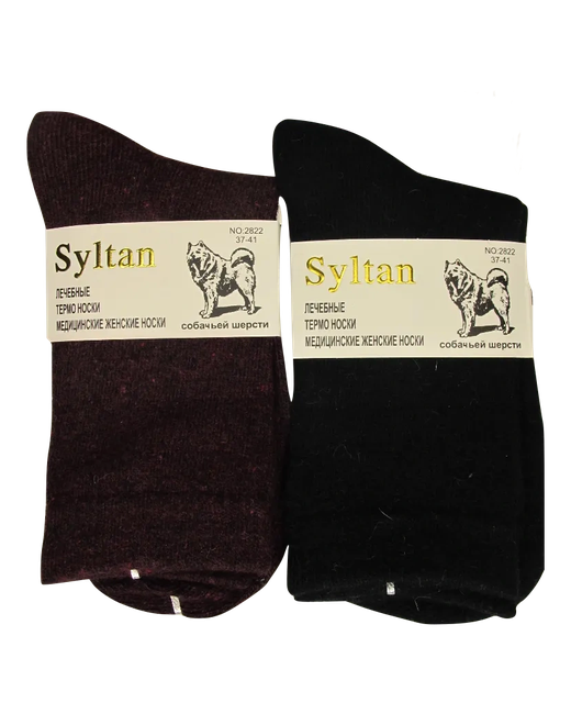 syltan носки размер 37-41 фиолетовый черный