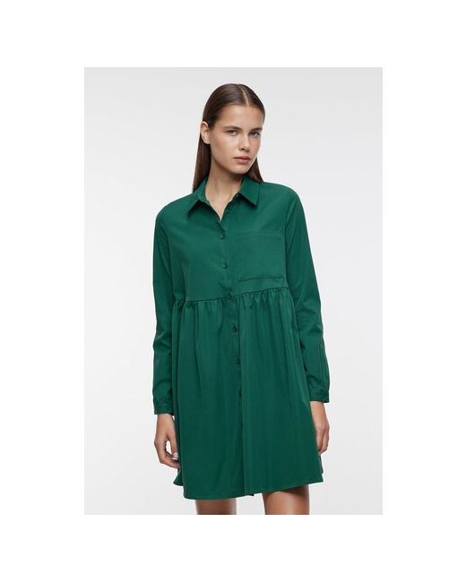 Befree Платье-рубашка свободный силуэт мини размер L INT зеленый