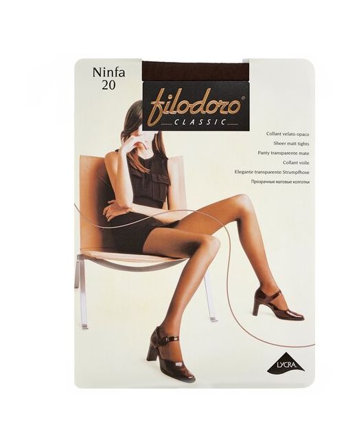 Filodoro Колготки Classic Ninfa 20 den с ластовицей матовые без шортиков размер