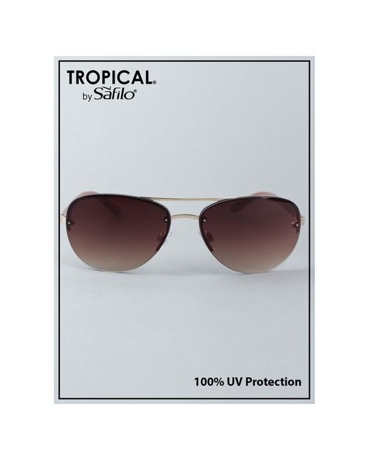 Tropical Солнцезащитные очки авиаторы оправа с защитой от УФ градиентные для бежевый