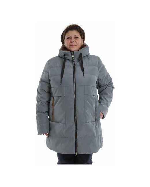 Modtex Куртка зимняя средней длины силуэт свободный размер 60