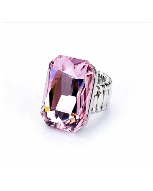( Verba ) Кольцо помолвочное Verba кристалл размер 16 серебряный розовый