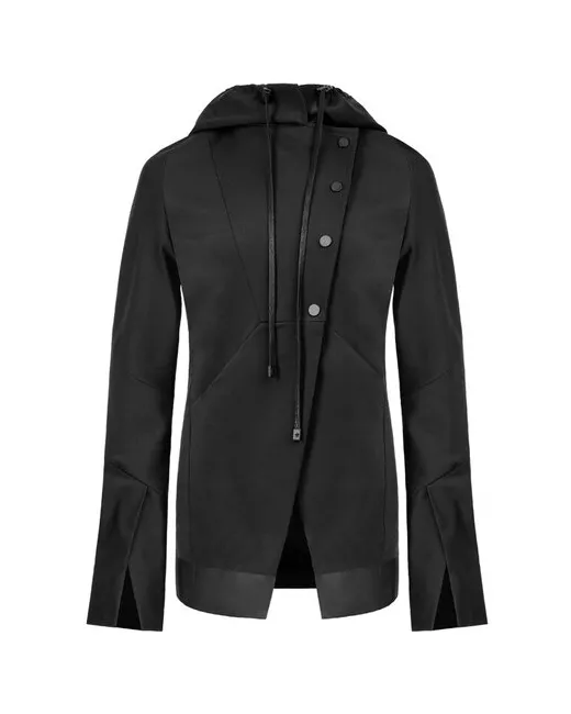 Ilaria Nistri Куртка средней длины силуэт прямой трикотажная капюшон размер 48