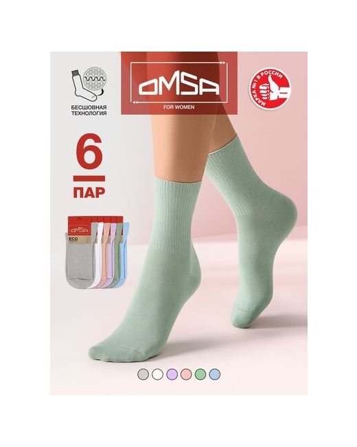 Omsa носки высокие 6 пар размер 39-41 мультиколор