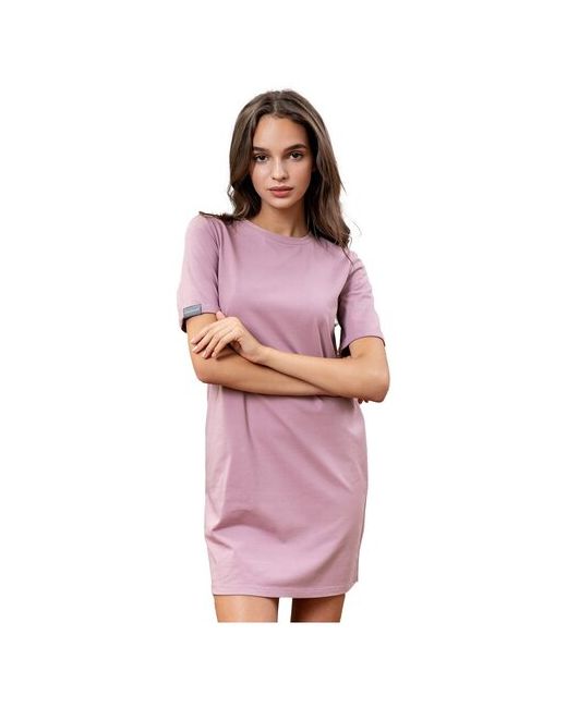 Lingeamo Платье-футболка хлопок повседневное мини размер 46-48