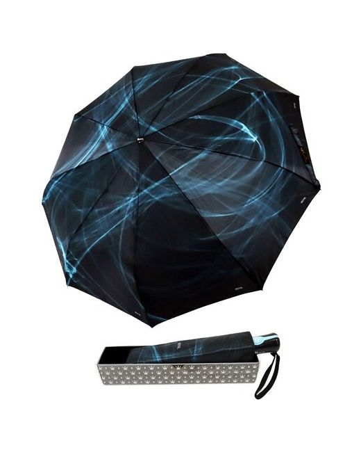 Royal Umbrella Зонт автомат 3 сложения купол 100 см. 9 спиц чехол в комплекте для синий черный
