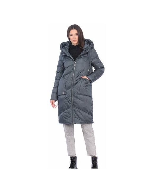 Avi Куртка зимняя средней длины несъемный капюшон манжеты внутренний карман размер 3440RU