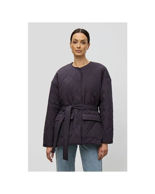 Baon Куртка демисезон/лето средней длины оверсайз быстросохнущая пояс/ремень утепленная ветрозащитная стеганая карманы без капюшона водонепроницаемая размер 46