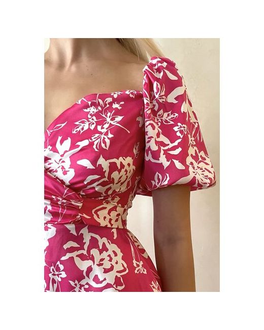 Moda di Lusso Платье прилегающее подкладка размер M фуксия розовый