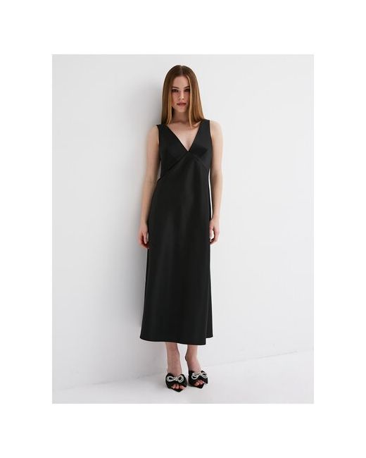 Yulia'Sway Платье-комбинация атлас полуприлегающее миди размер XXL