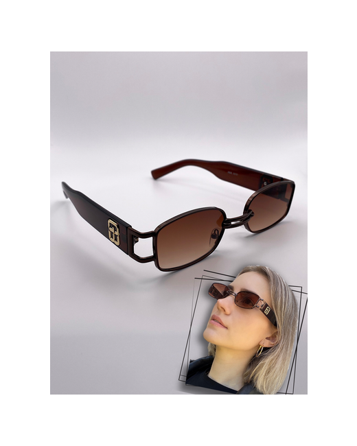 J&K Солнцезащитные очки прямоугольные оправа ударопрочные с защитой от УФ для