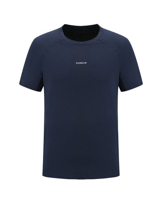 Toread Беговая футболка running training short-sleeve T-shirt силуэт прямой влагоотводящий материал светоотражающие элементы стрейч размер S синий