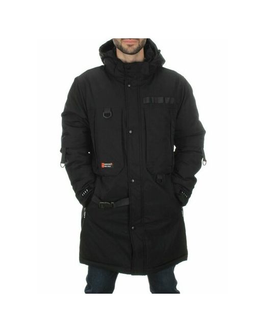 Не определен Куртка зимняя силуэт прямой воздухопроницаемая внутренний карман капюшон стеганая карманы грязеотталкивающая ветрозащитная подкладка манжеты размер 48