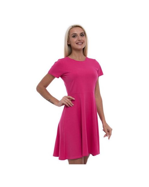 Lunarable Платье хлопок повседневное полуприлегающее мини размер 44 S розовый