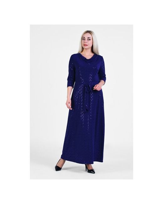 Olsi Платье вечернее полуприлегающее макси размер синий
