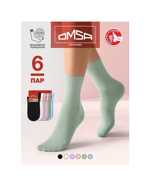 Omsa носки высокие 6 пар размер 35-38 мультиколор