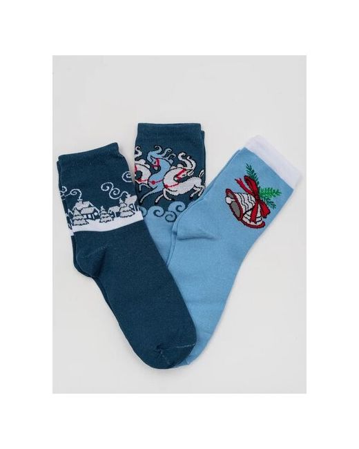 Berchelli носки средние на Новый год подарочная упаковка размер 35-38 синий
