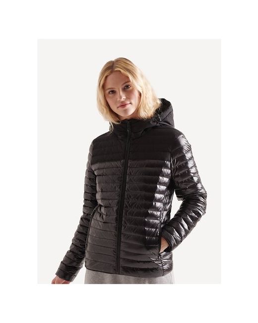 Superdry Куртка демисезон/зима средней длины силуэт полуприлегающий карманы капюшон манжеты регулируемый утепленная размер 10 черный